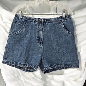 Woolrich Denim Shorts High Waist Mom Jean Indigo Cotton Woman 12 Blue‎ Vintage